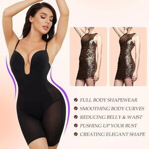 NWT Slimers Plunge Shapewear Body Shaper for Women Tummy Control U Plunge Shapew